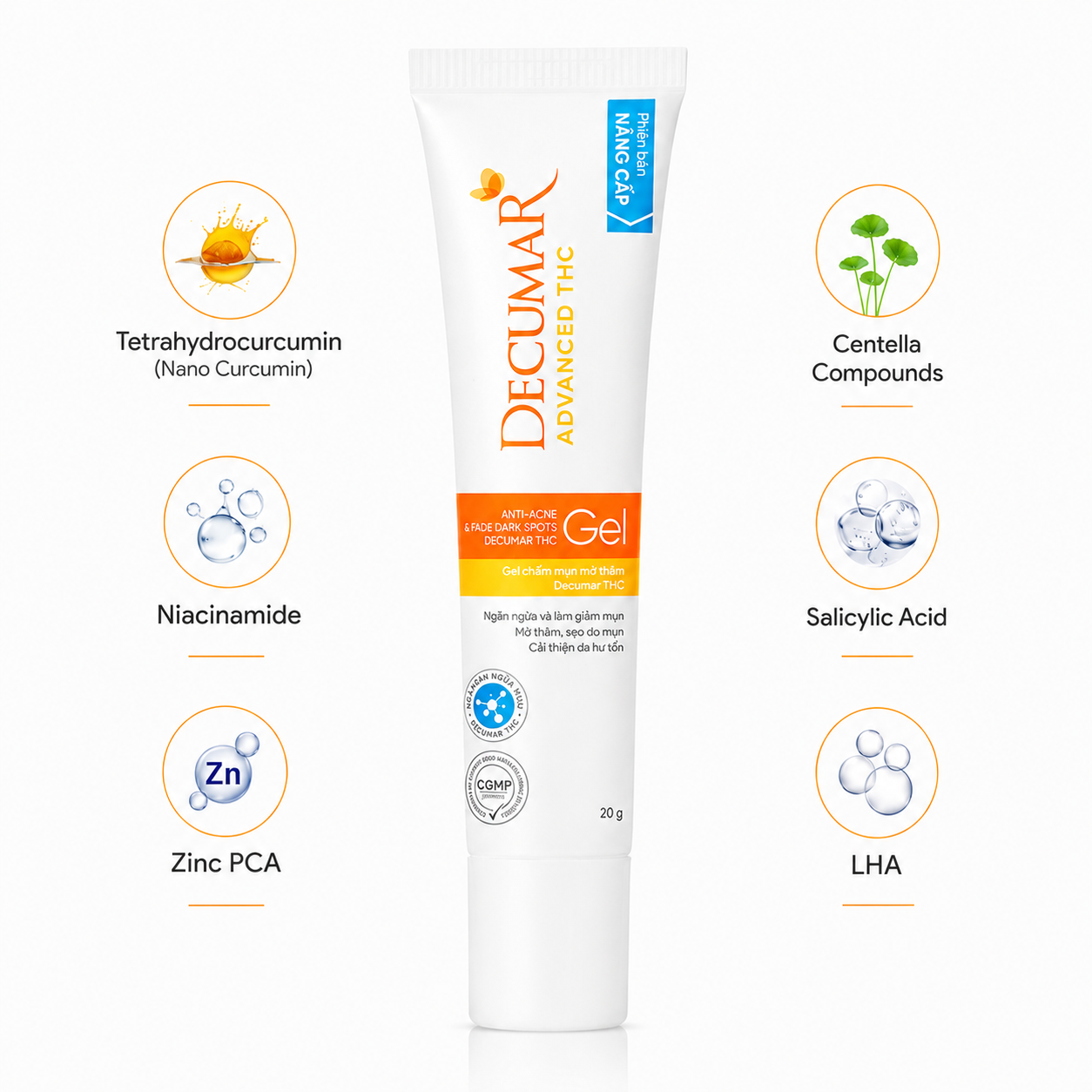 Decumar Nano THC Blemish Gel Cream 20g - Vegan cosmetic