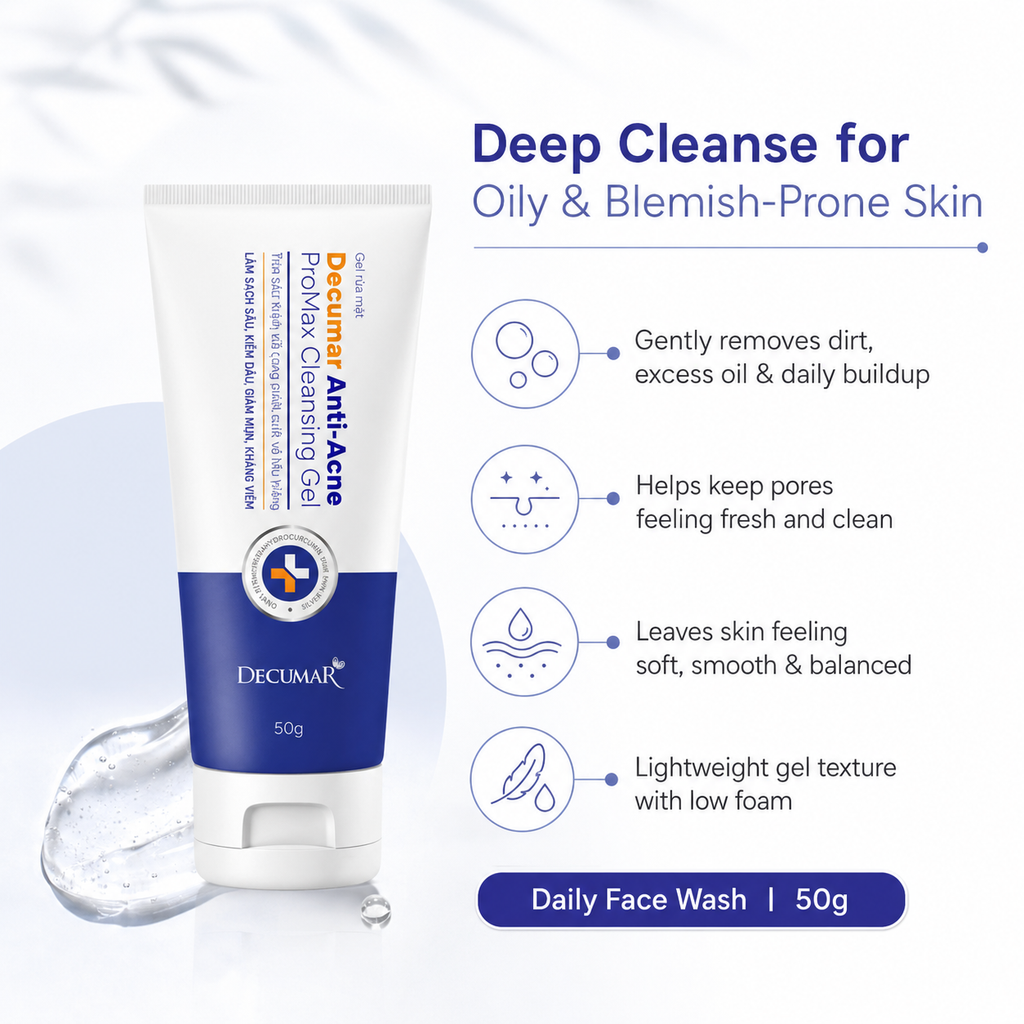 Decumar Promax Gentle Gel Cleanser for Oily & Acne-Prone Skin