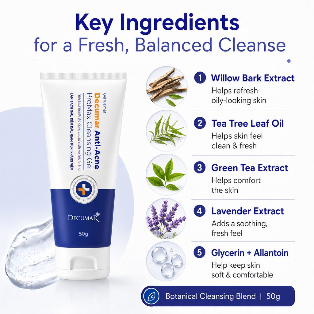 Decumar Promax Gentle Gel Cleanser for Oily & Acne-Prone Skin