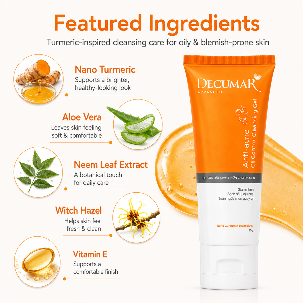 Decumar Nano THC Clarifying Blemish Control Cleansing Gel 50g