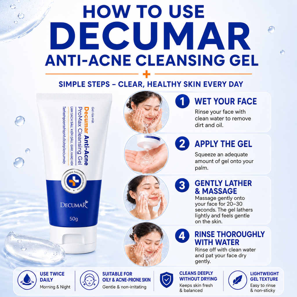 Decumar Promax Gentle Gel Cleanser for Oily & Acne-Prone Skin
