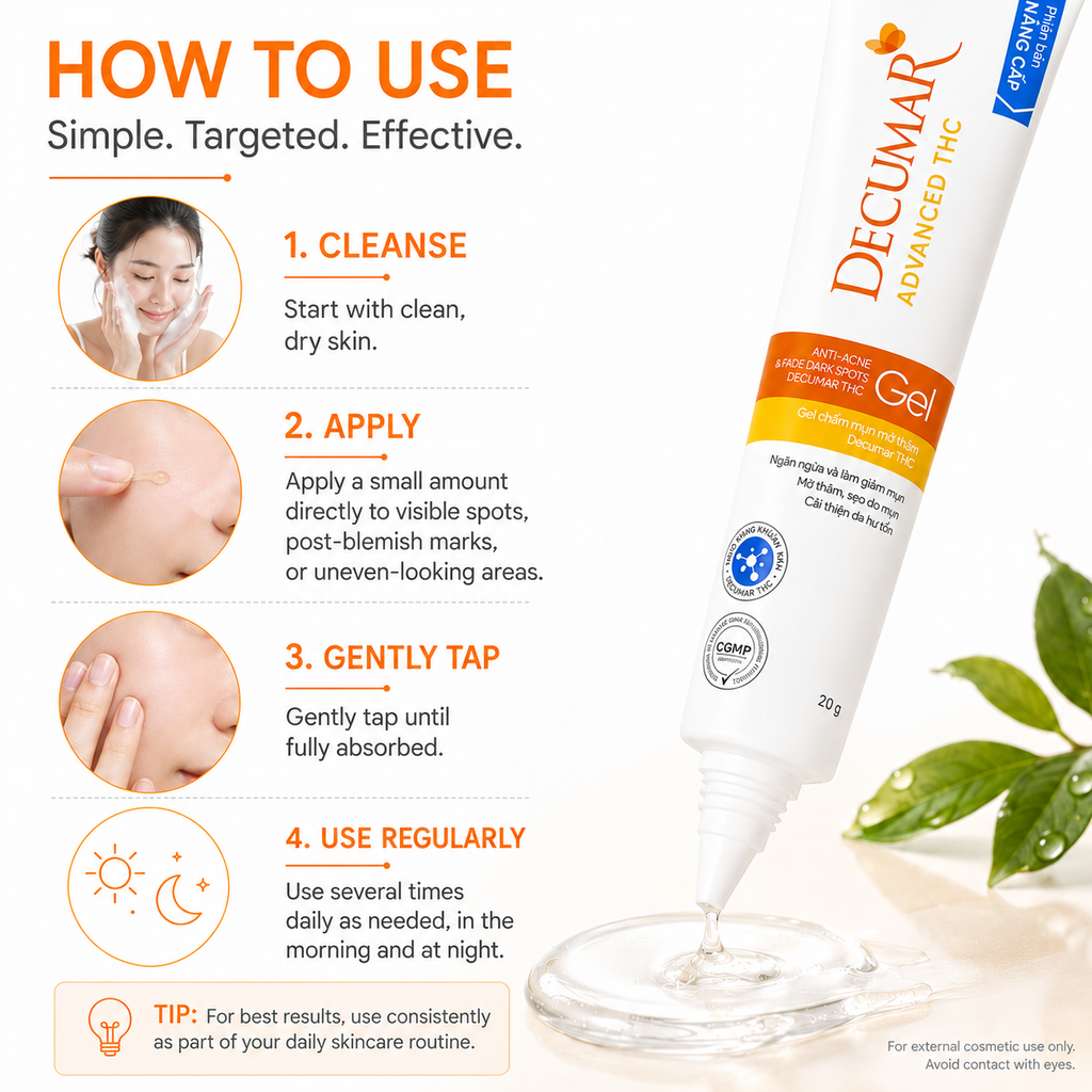 Decumar Nano THC Blemish Gel Cream 20g - Vegan cosmetic