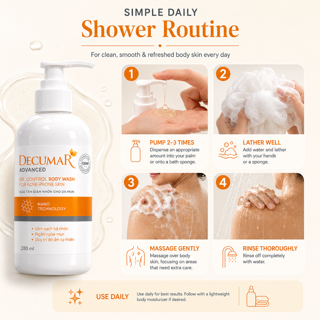 Decumar Advanced Blemish Body Wash 280ml