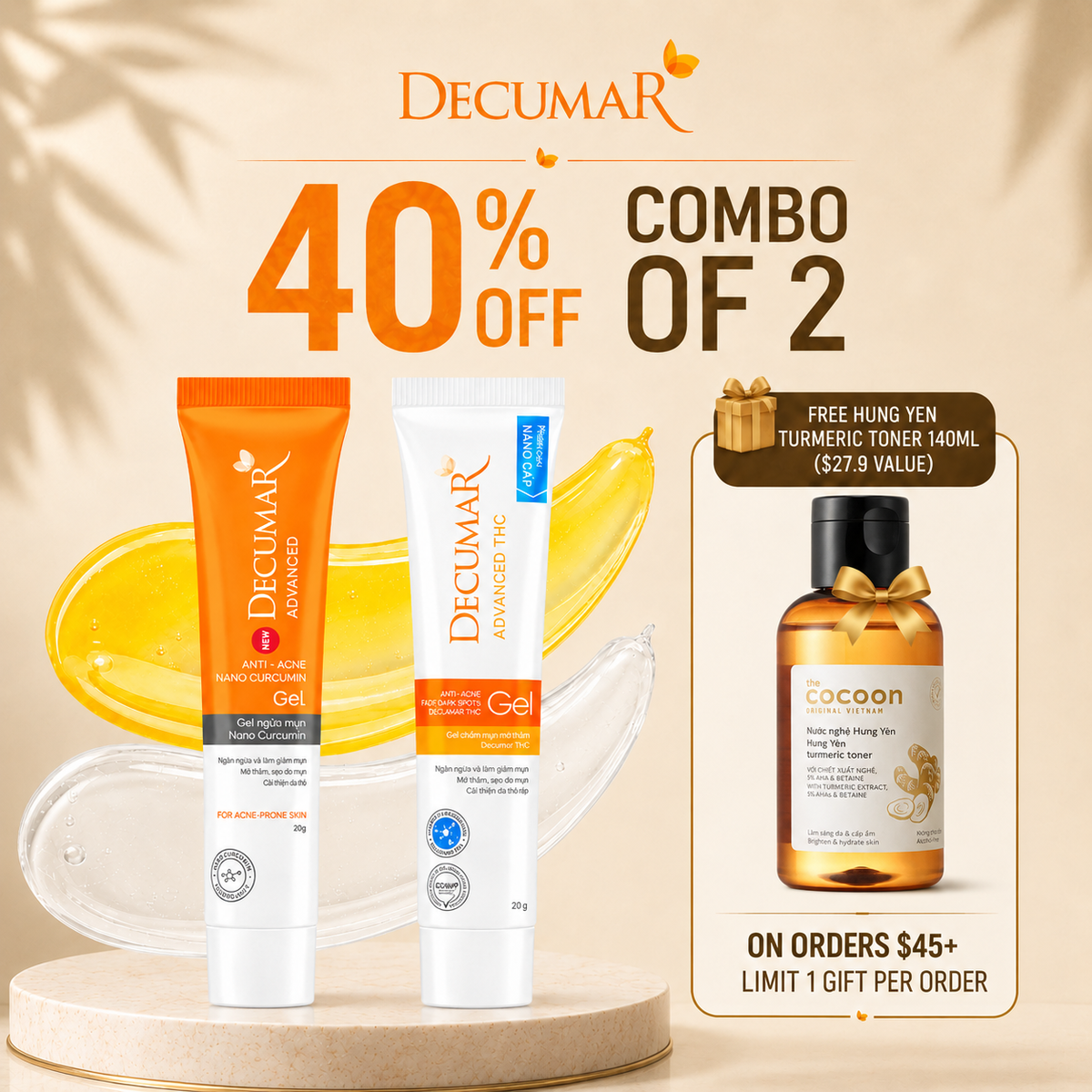 Decumar Nano THC Blemish Gel Cream 20g - Vegan cosmetic
