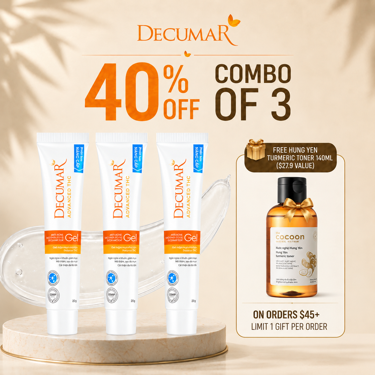Decumar Nano THC Blemish Gel Cream 20g - Vegan cosmetic